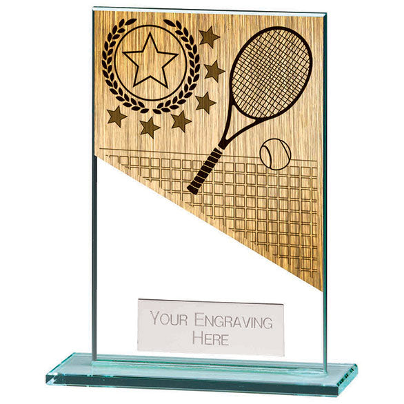 Mustang Tennis Jade Glass Award - CR22219