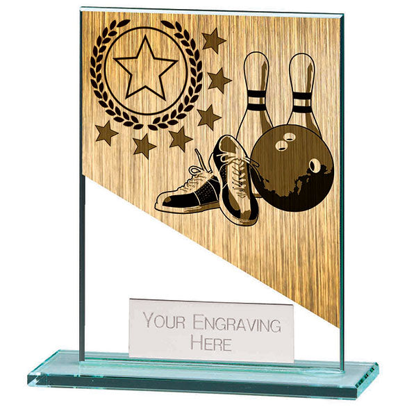 Mustang Ten Pin Bowling Jade Glass Award -CR22221