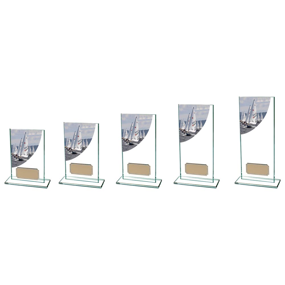 Colour Curve Sailing Jade Glass Award-CR4807