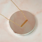 Date Engraving - Gold Necklace