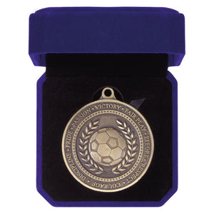 Olympia Football Medal Box Antique Gold  - MB19623