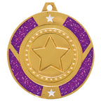 Glitter Star Medal Purple - MM17146