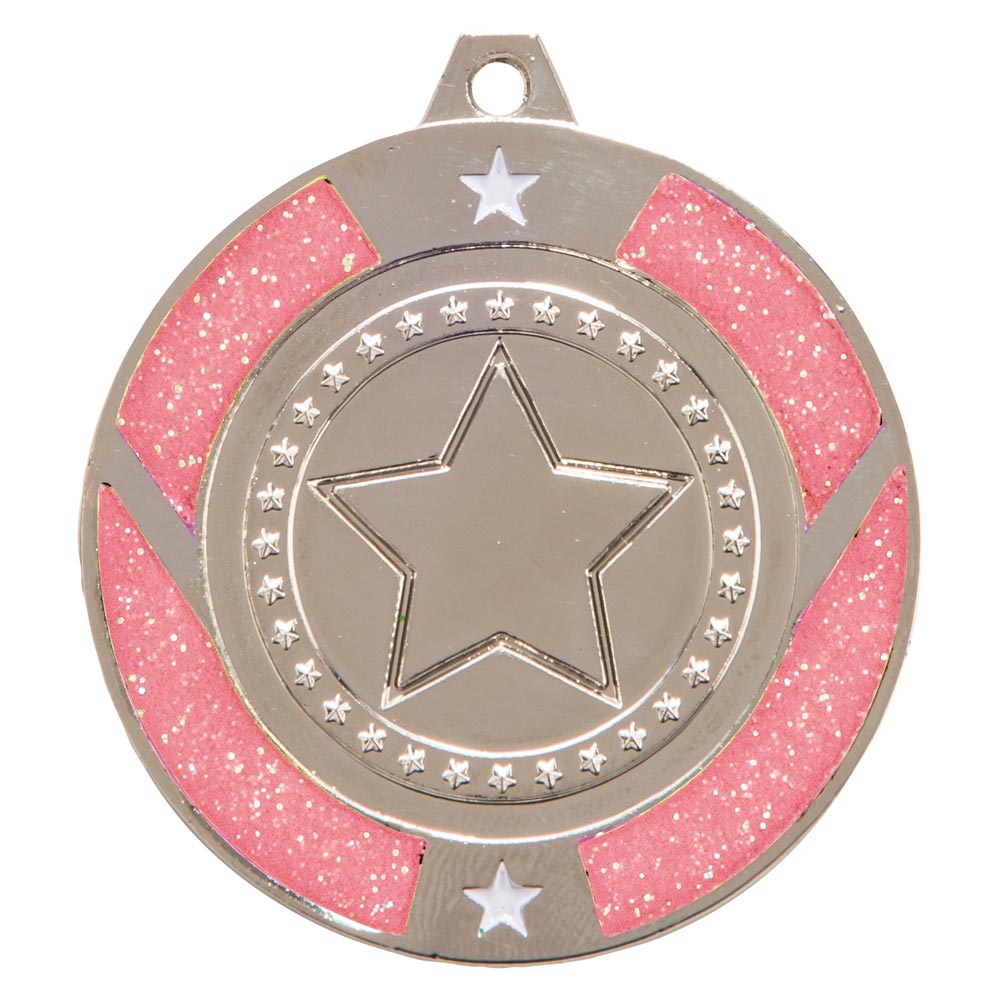 Glitter Star Medal Pink - MM17148