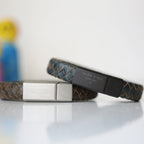 Engraved Antique Leather Bracelet - Rustic