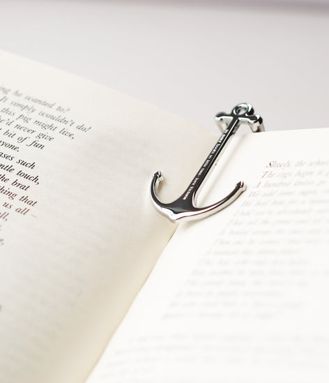 Silver Engraved Book Anchor with gift box