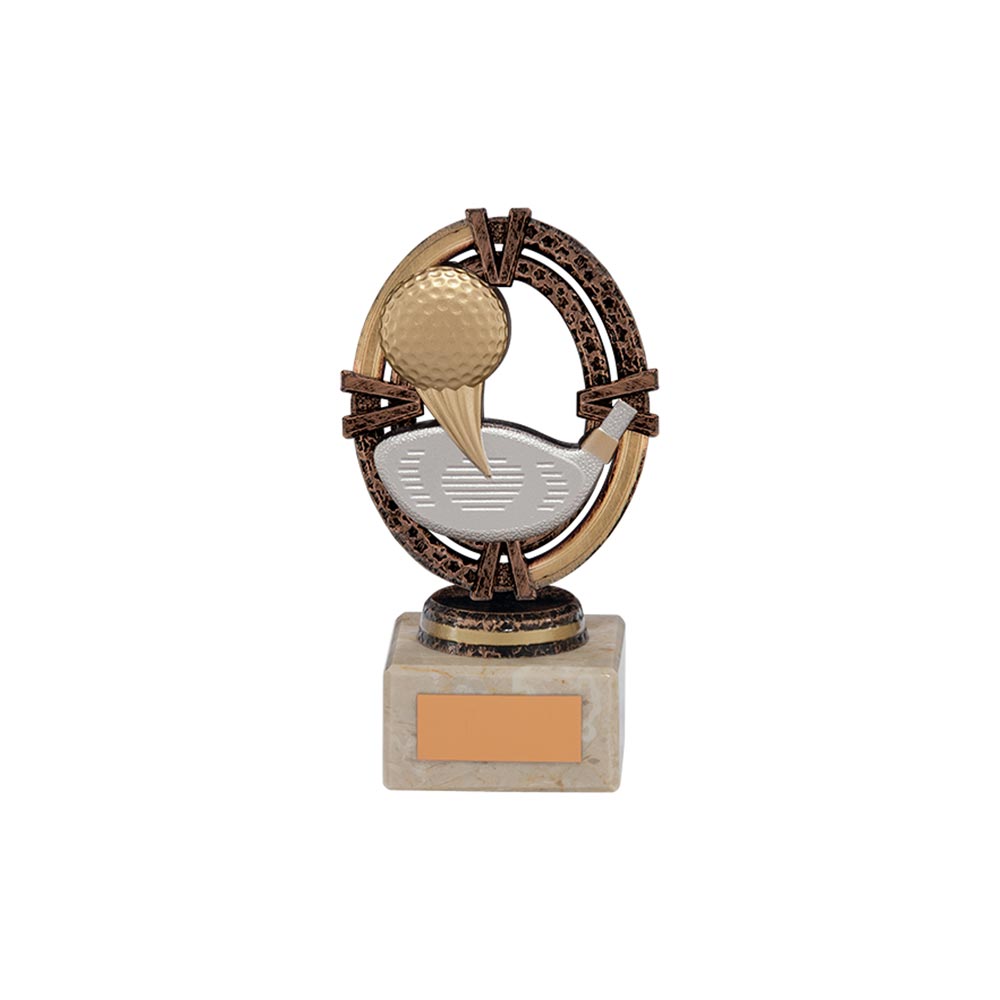 Maverick Legend Block Trophy Golf Bronze TH16011