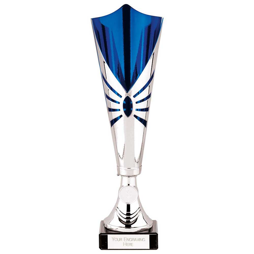 Trident Laser Cup Silver & Blue - TR23505