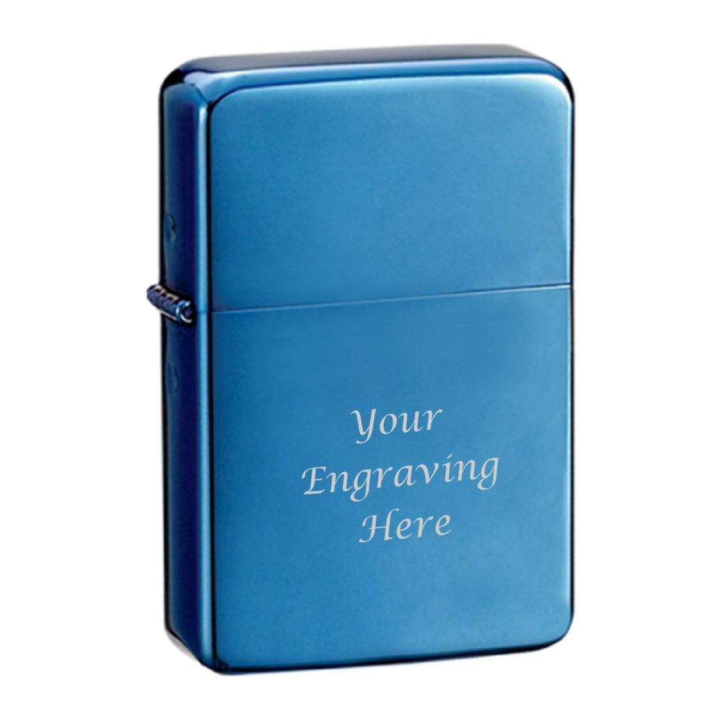 Stainless Steel Blue Ice Star Lighter personalised
