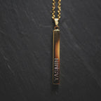 Name Engraving - Gold Bar Necklace