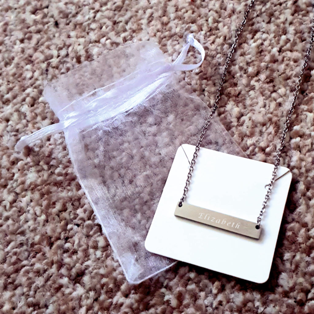 Name Engraving - Silver Necklace